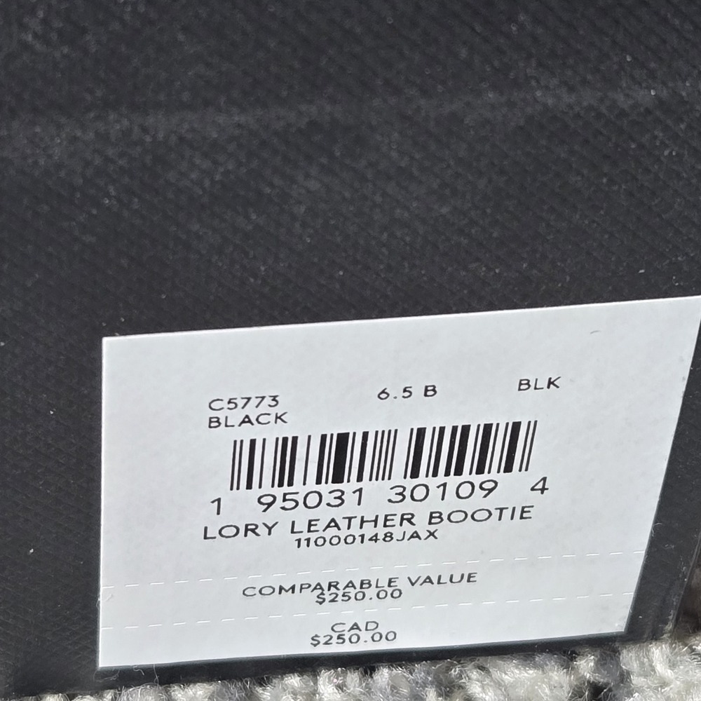NWB Coach Lory Leather Boot Bootie Black w/ Gold Stud Logo Detail Women sz 6.5B - Picture 16 of 16